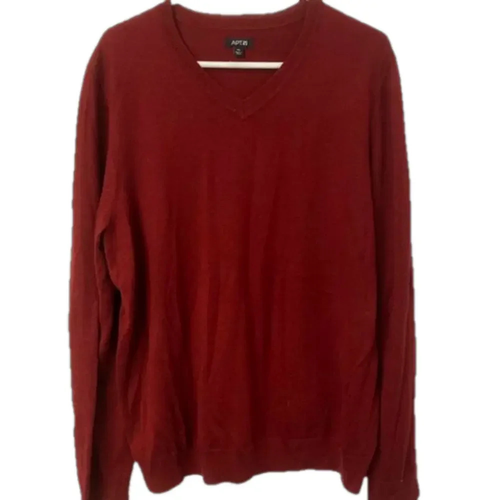 Apt 9 Sweater 50% Merino Wool Soft Men's V Neck Size‎ XL